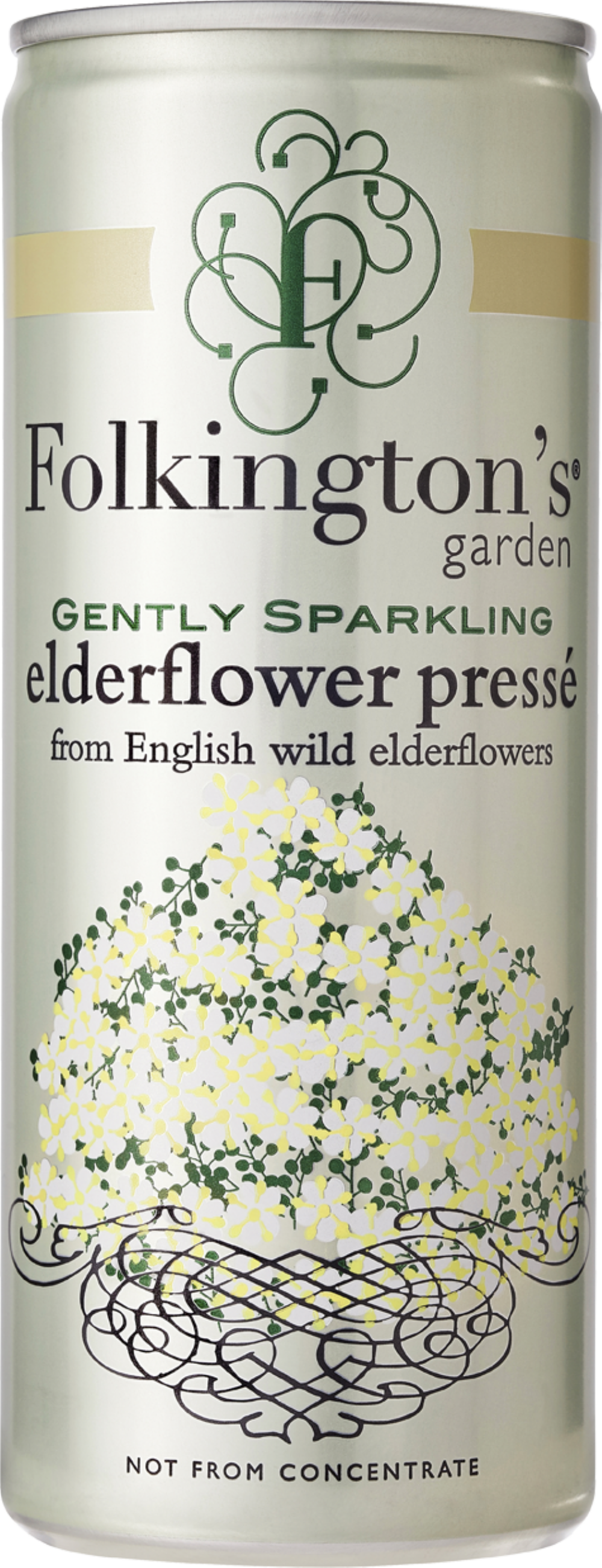 FOLKINGTON'S Gently Sparkling Elderflower Presse Can 250ml