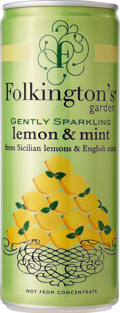 FOLKINGTON'S Gently Sparkling Lemon & Mint Can 250ml