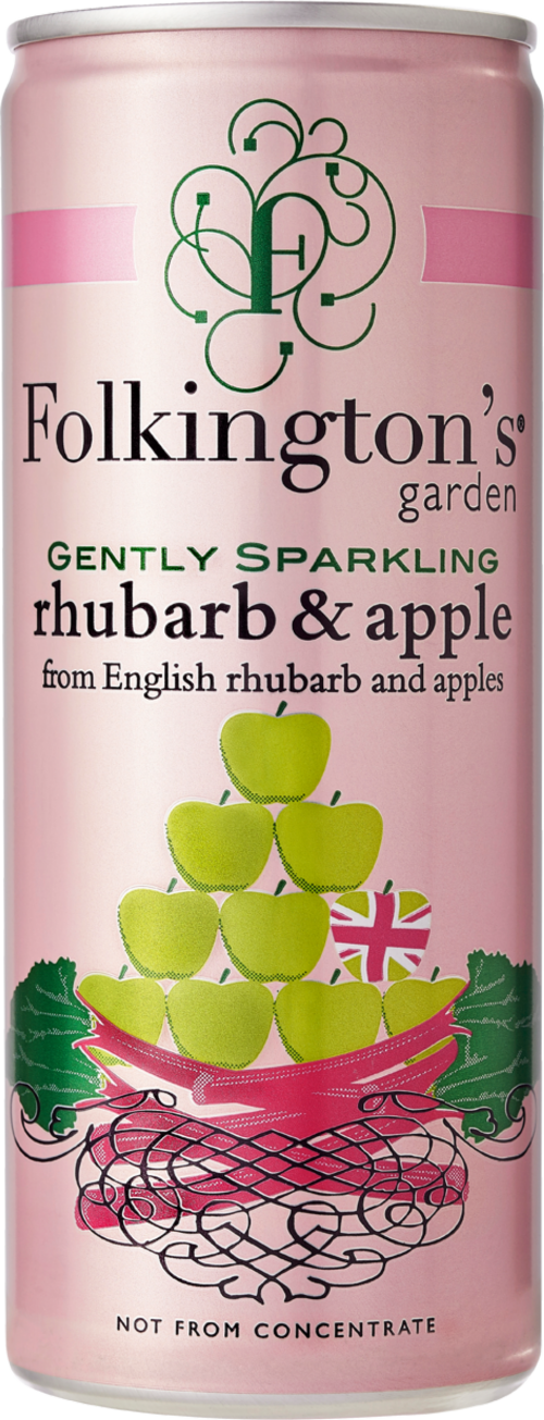 FOLKINGTON'S Gently Sparkling Rhubarb & Apple Can 250ml