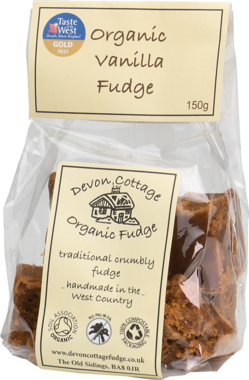 DEVON COTTAGE Organic Vanilla Fudge - Bag 150g