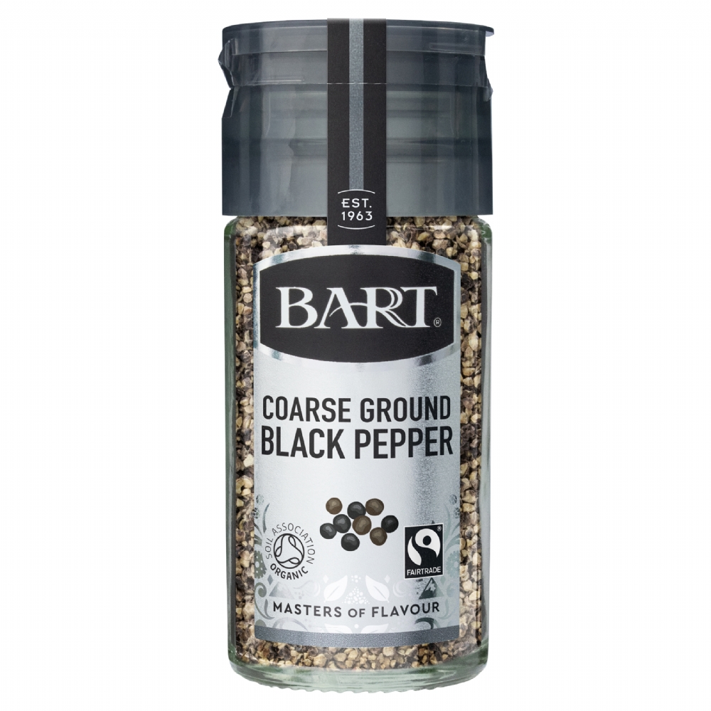 BART Black Pepper Coarse Ground (Fairtrade Organic) 42g