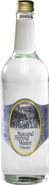 CHEDDAR Natural Spring Water - Sparkling Glass 750ml