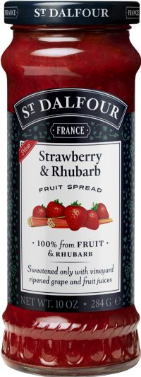 ST DALFOUR Strawberry & Rhubarb Fruit Spread 284g