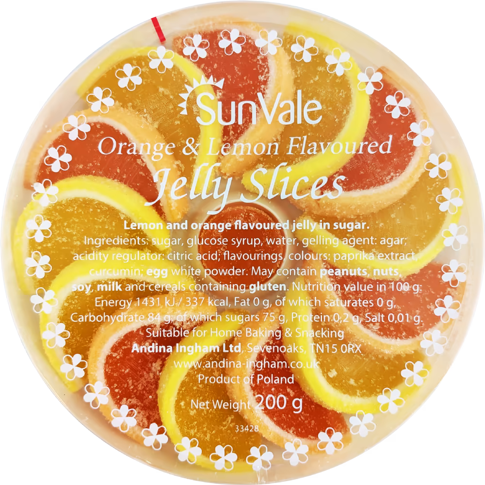 SUNVALE Orange & Lemon Flavoured Jelly Slices 200g
