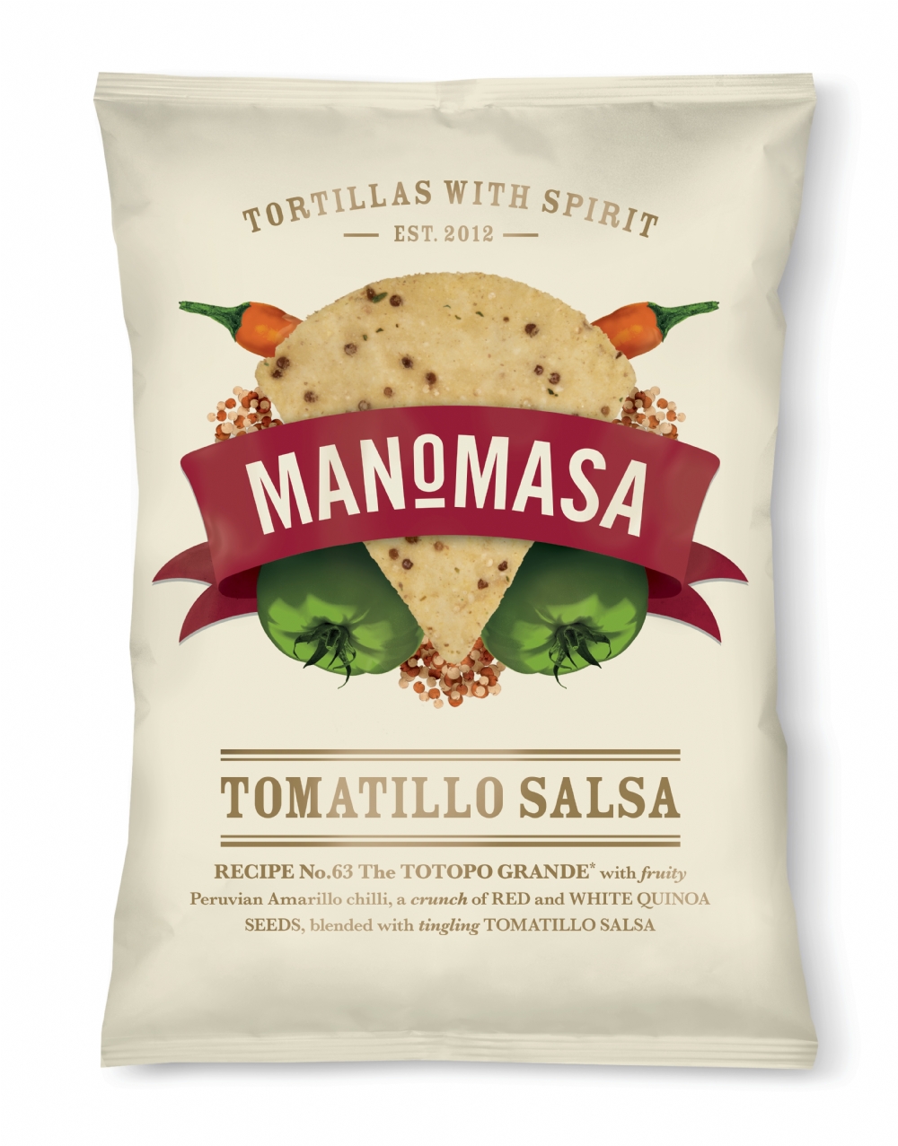 MANOMASA Tomatillo Salsa Corn Chips 160g (5060314480238)