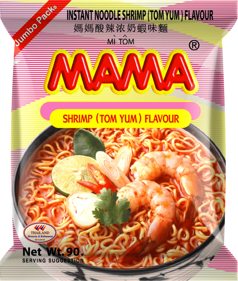 MAMA Shrimp (Tom Yum) Flavour Instant Noodles 90g