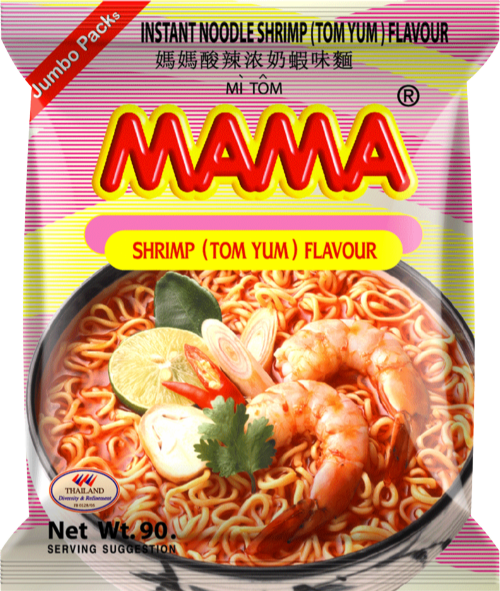 MAMA Shrimp (Tom Yum) Flavour Instant Noodles 90g