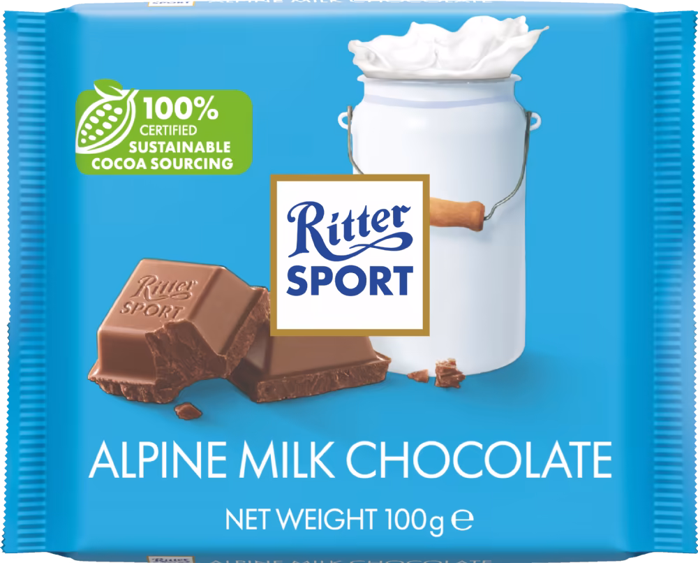 RITTER SPORT Alpine Milk Chocolate 100g
