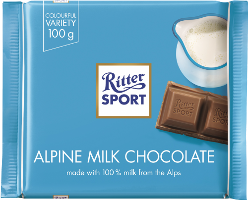 RITTER SPORT Alpine Milk Chocolate 100g