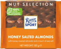 RITTER SPORT Honey Salted Almonds Milk Chocolate 100g