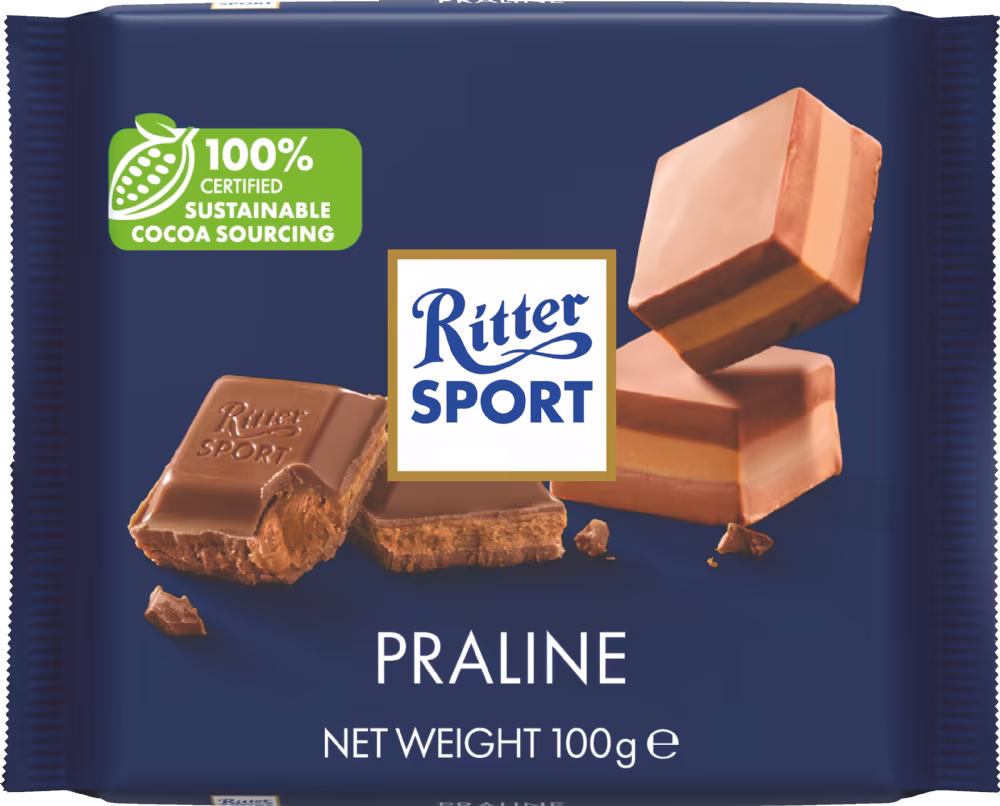 RITTER SPORT Praline Milk Chocolate 100g