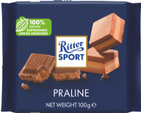 RITTER SPORT Praline Milk Chocolate 100g