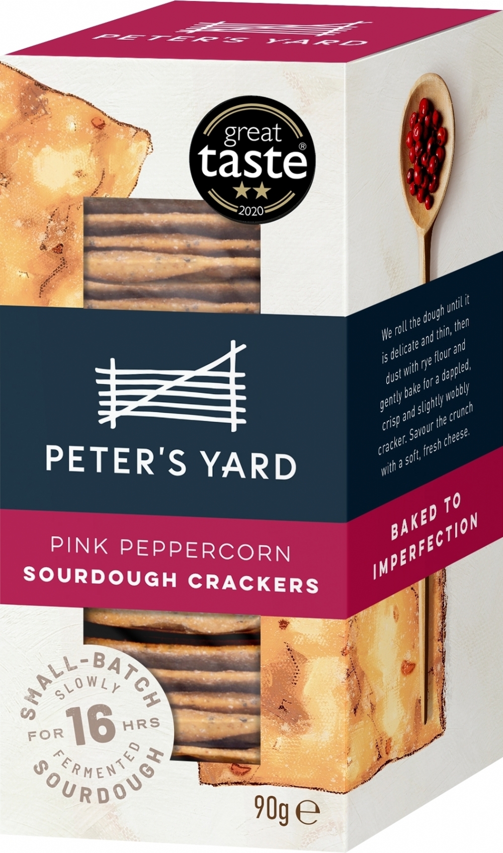 PETER'S YARD Pink Peppercorn Sourdough Crackers 90g (5060198820915)