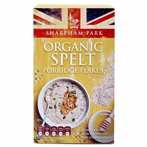 SHARPHAM PARK Organic Spelt Porridge Flakes 500g