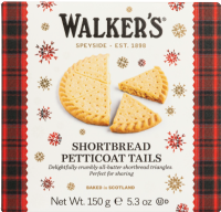 WALKER'S SHORTBREAD Pure Butter Shortbread Petticoat Tails - Carton 150g