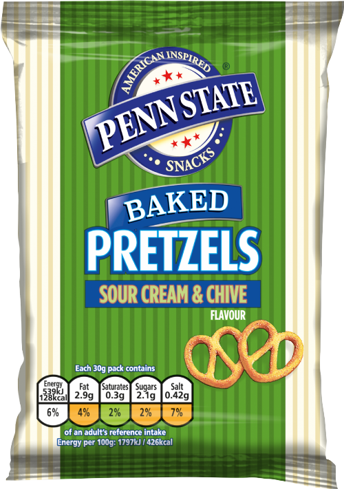 PENN STATE Sour Cream & Chive Pretzels 30g