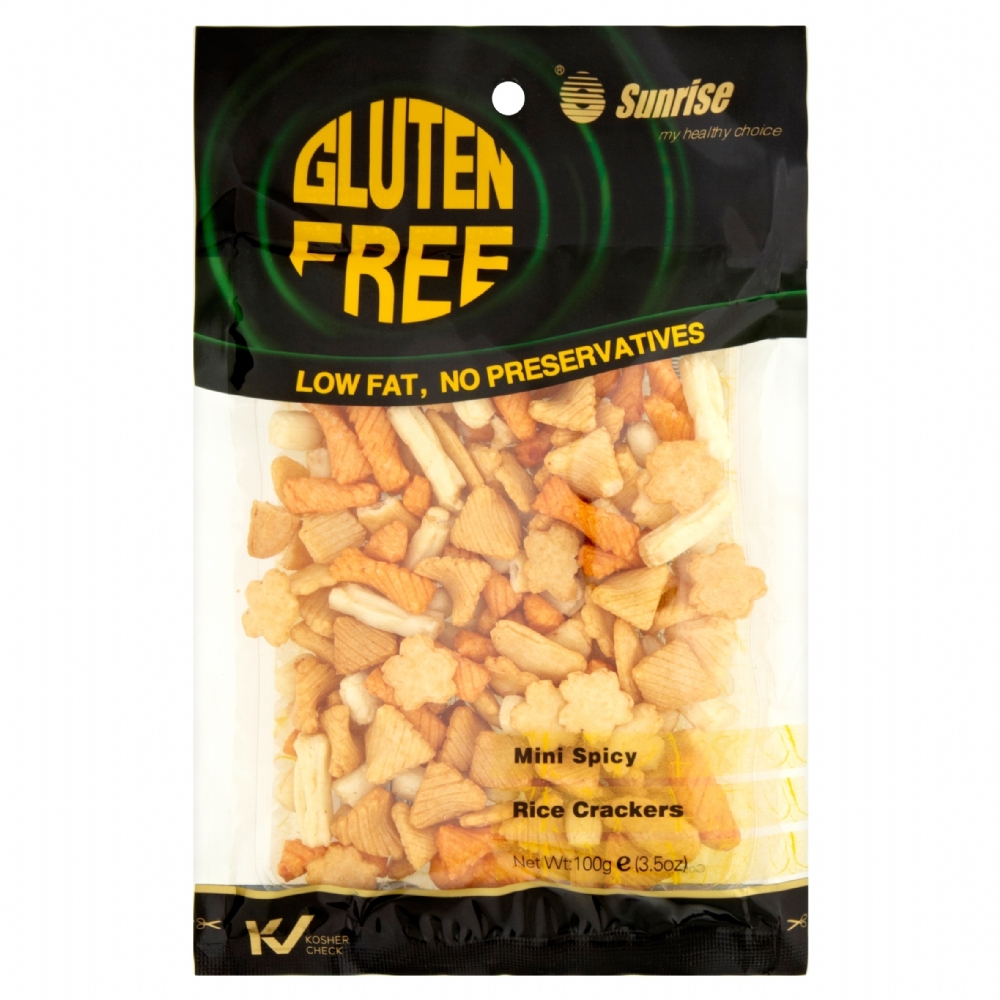 SUNRISE Natural Rice Crackers - Mini Spicy 100g (9321225201524)