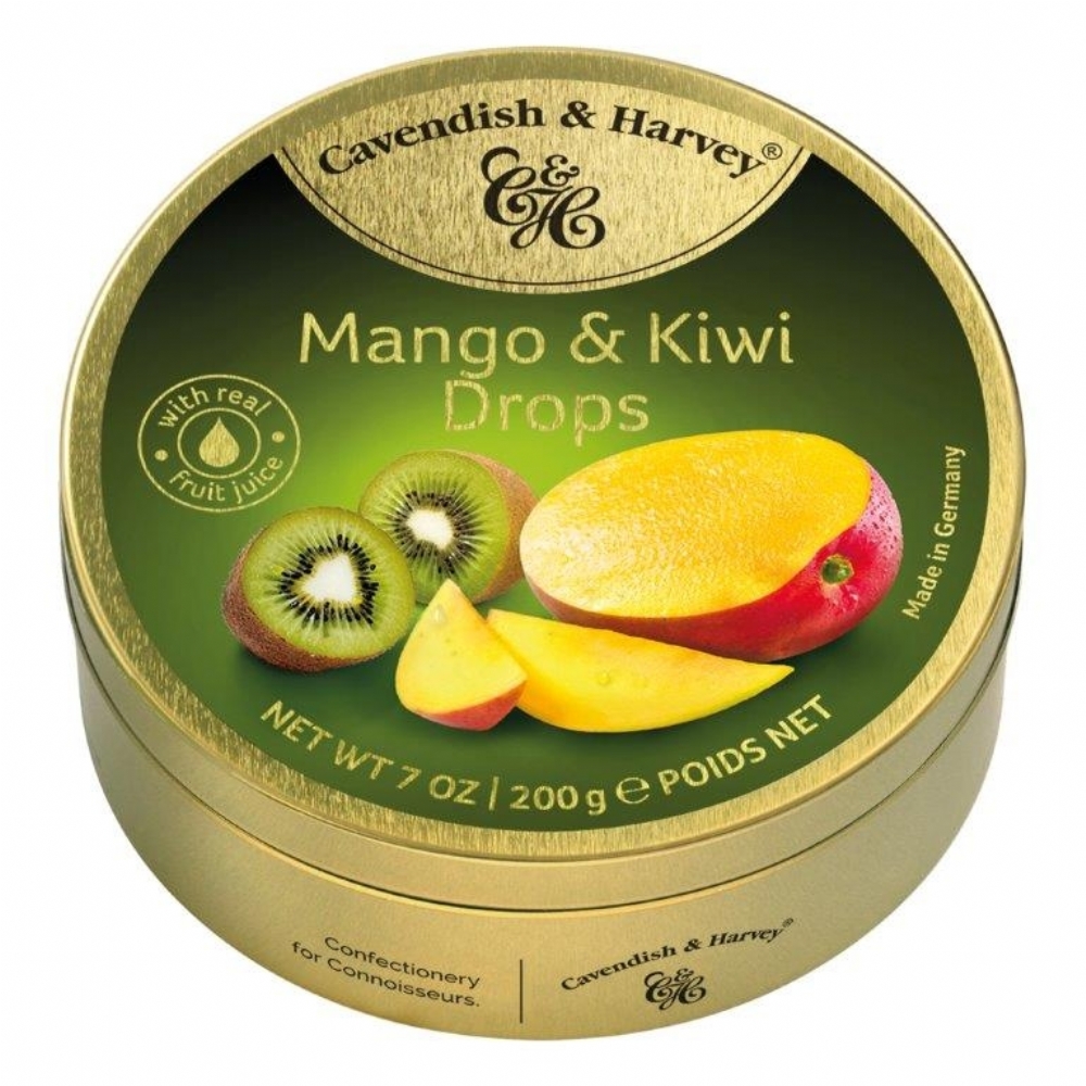 CAVENDISH & HARVEY Mango Kiwi Drops 200g (4037719066962)