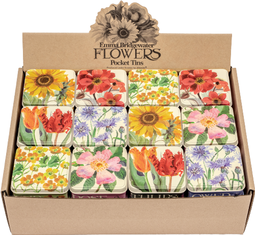 TIN TREATS E. Bridgewater Flowers Pocket Tin/Jelly Beans 80g