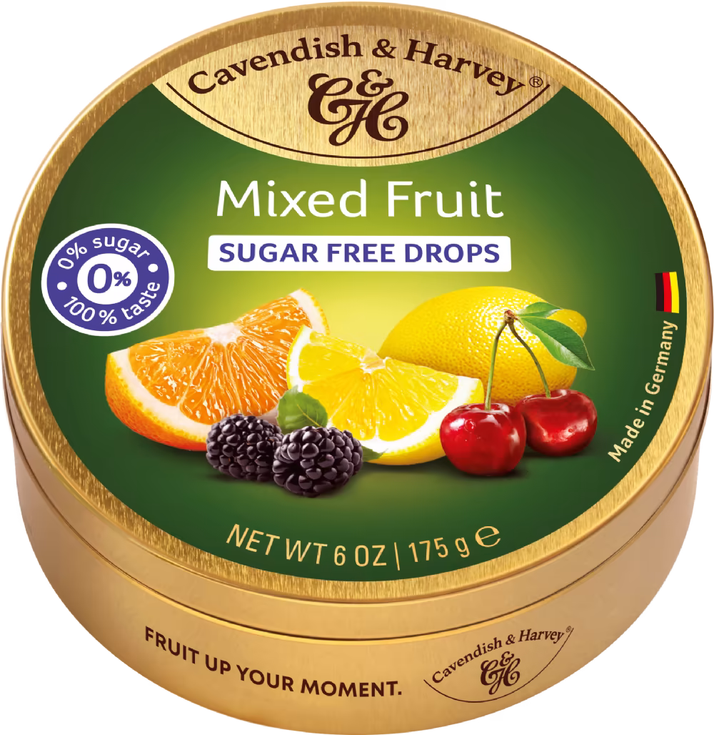 CAVENDISH & HARVEY Sugar Free Mixed Fruit Drops 175g