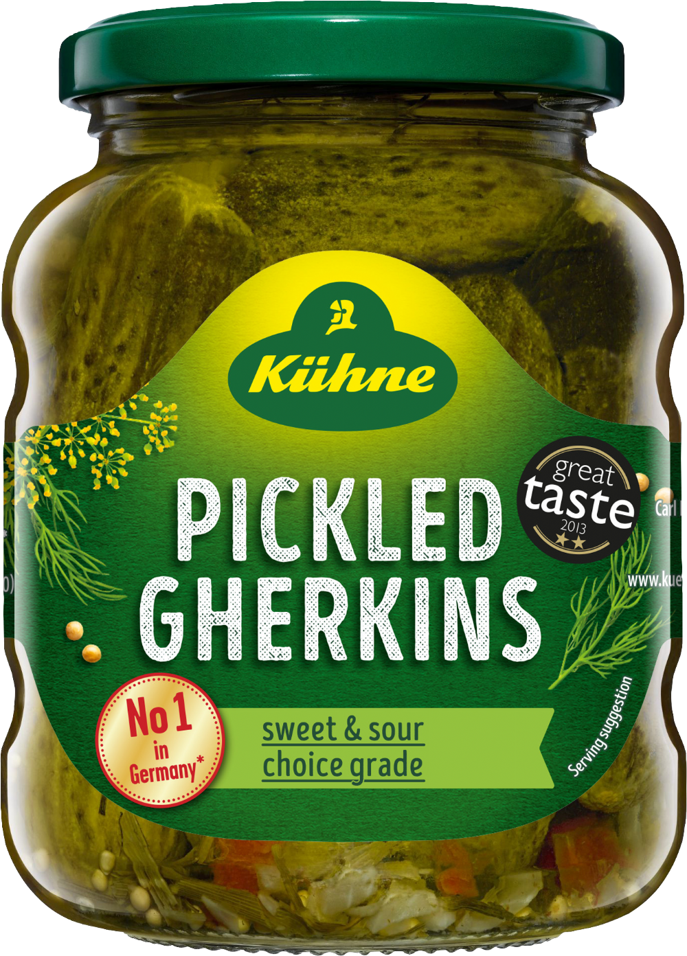 KUHNE Pickled Gherkins 330g