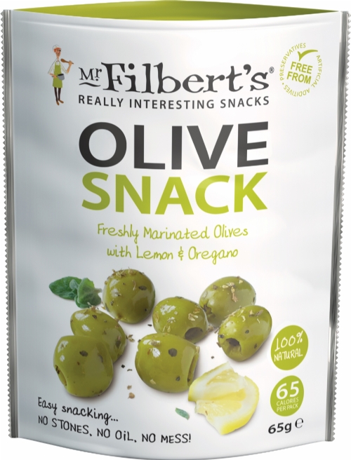 MR FILBERT'S Pitted Green Olives / Lemon & Oregano 65g