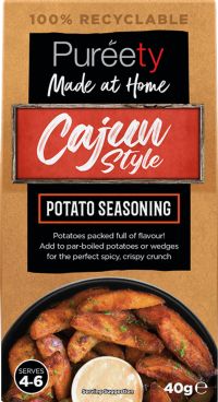 PUREETY Potato Wedge Seasoning - Cajun Style 40g (5060199670762)