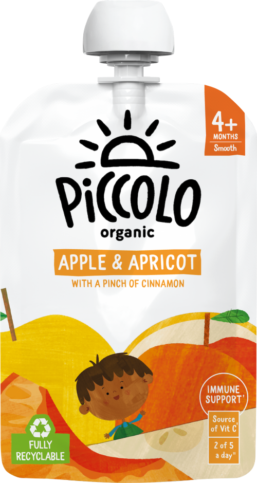 PICCOLO Organic Apple & Apricot with Pinch of Cinnamon 100g