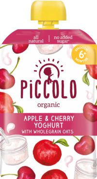 PICCOLO Organic Apple & Cherry Yoghurt (Stage 1) 100g (5060452490052)