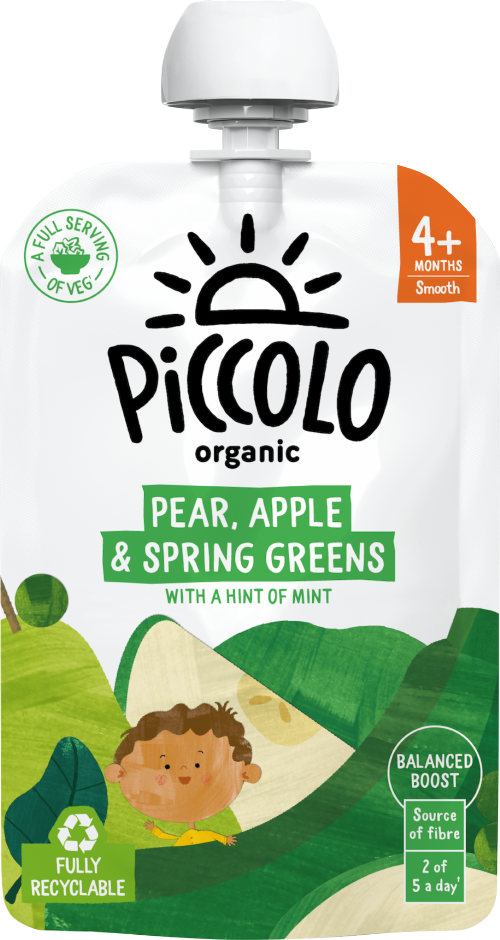 PICCOLO Organic Pear, Apple & Spring Greens 100g