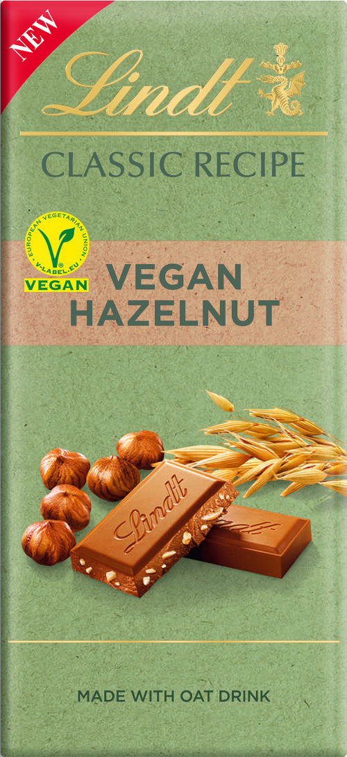 LINDT Classic Recipe Bar - Vegan Hazelnut 100g