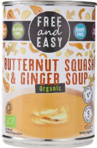 FREE AND EASY Organic Butternut Squash & Ginger Soup 400g