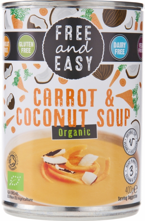 FREE AND EASY Organic Carrot and Coconut Soup 400g