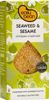EASY BEAN Seaweed & Sesame - Chickpea Crispbread 110g (5060165540389)