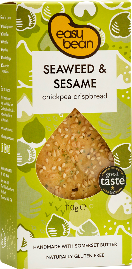 EASY BEAN Seaweed & Sesame - Chickpea Crispbread 110g