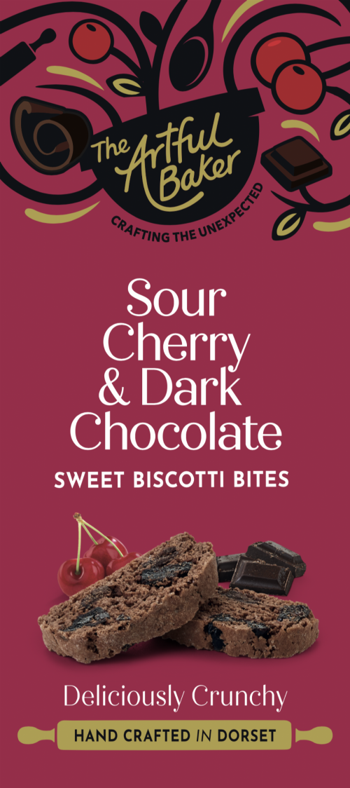 ARTFUL BAKER Sour Cherry & Dark Chocolate Biscotti 100g