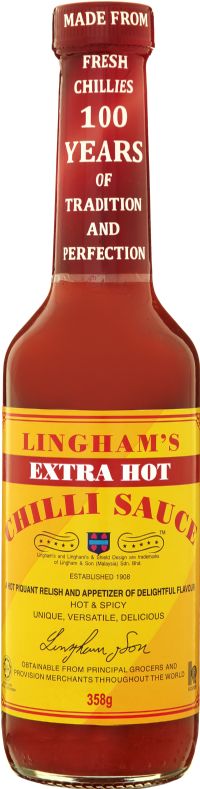LINGHAM'S Extra Hot Chilli Sauce 358g