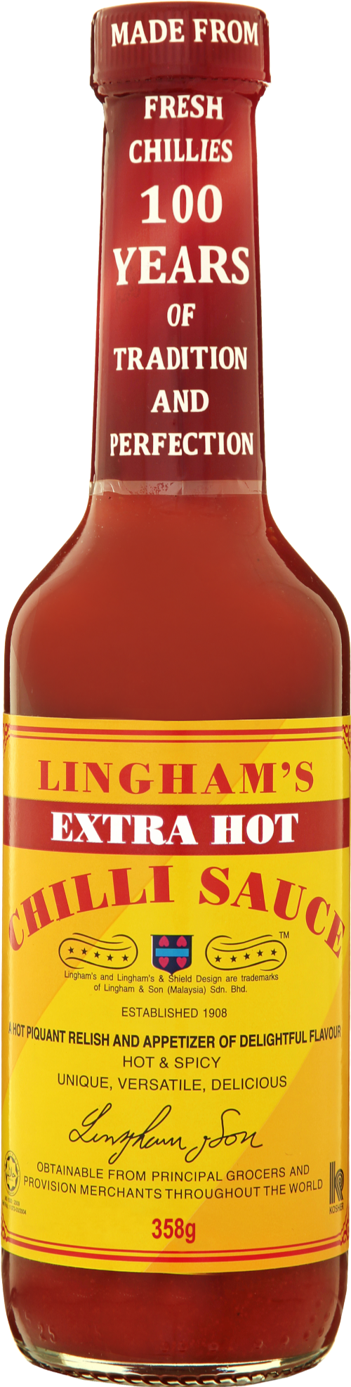 LINGHAM'S Extra Hot Chilli Sauce 358g