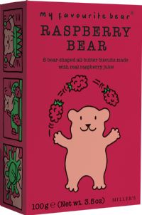 ARTISAN BISCUITS My Favourite Bear Raspberry Bear Biscuits 100g