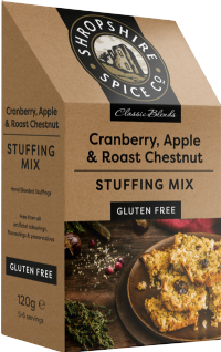 SHROPSHIRE SPICE CO. Gluten Free Cranberry, Apple & Chestnut Stuffing 120g