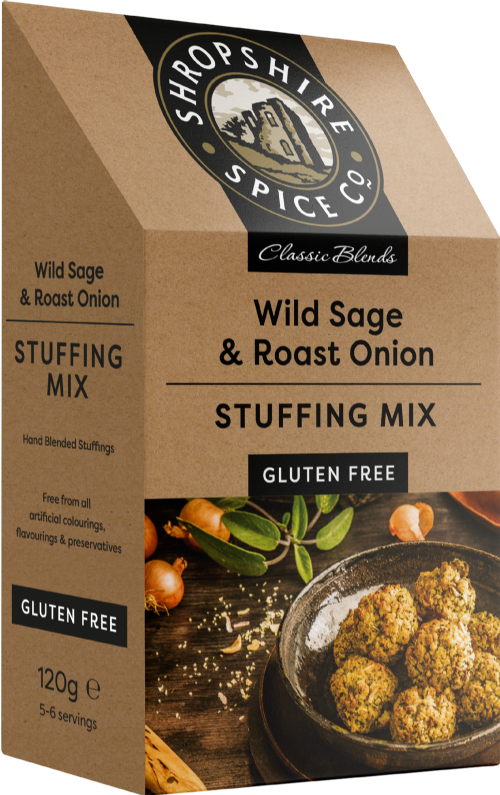 SHROP. SPICE G/F Wild Sage & Roast Onion Stuffing 120g