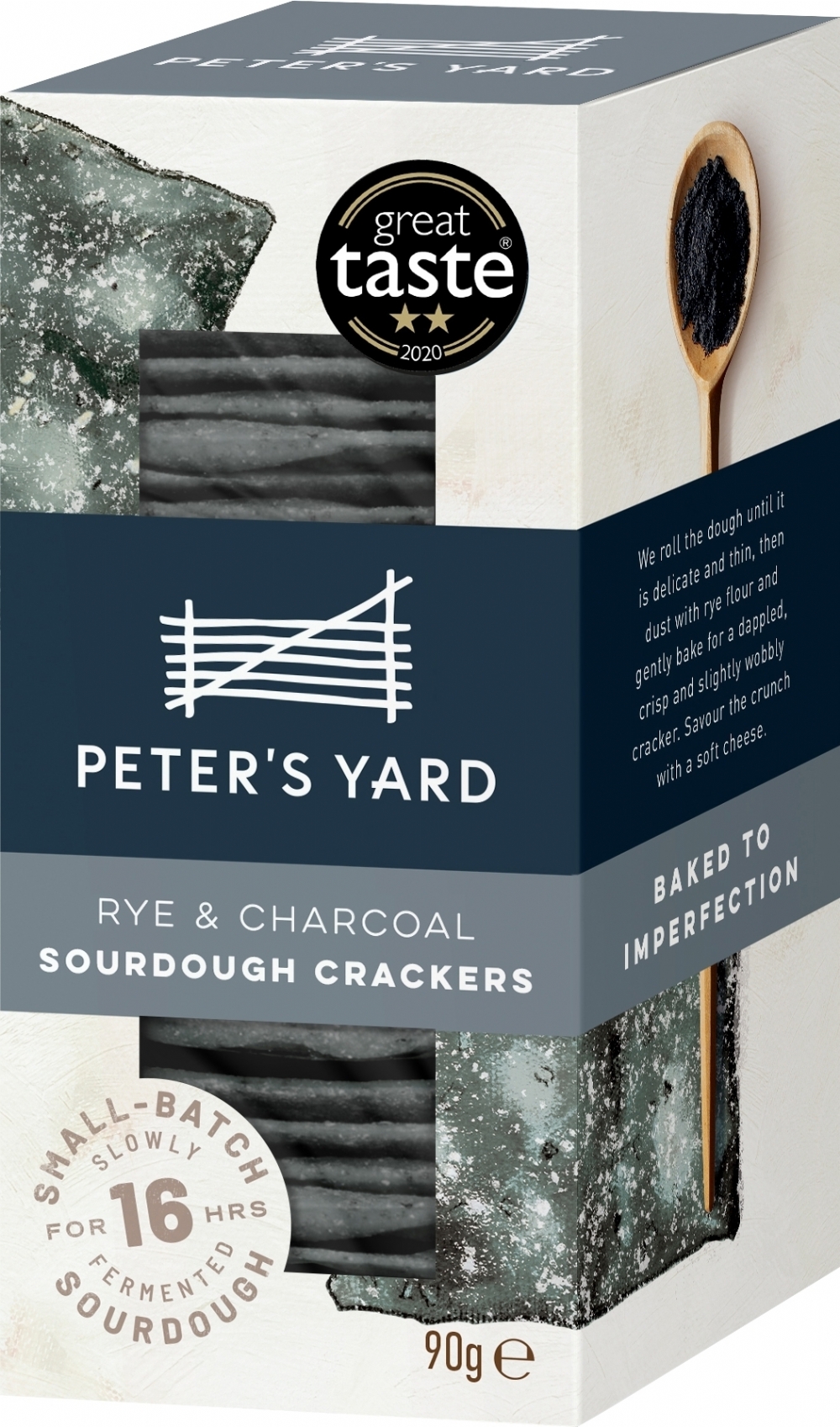 PETER'S YARD Rye & Charcoal Sourdough Crackers 90g (5060198820922)