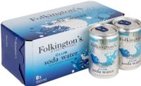 FOLKINGTON'S Artisan Mixers - Club Soda Water (8x150ml)