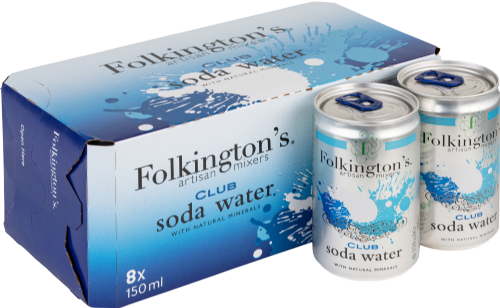 FOLKINGTON'S Club Soda Water (8x150ml)