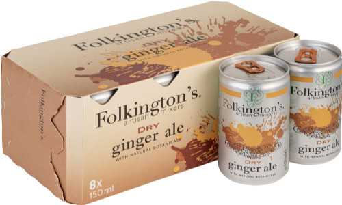 FOLKINGTON'S Dry Ginger Ale (8x150ml)