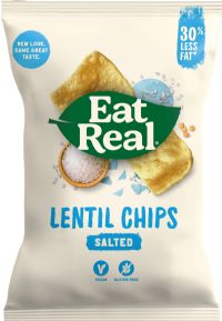 EAT REAL Lentil Chips - Sea Salt 22g (5026489494111)