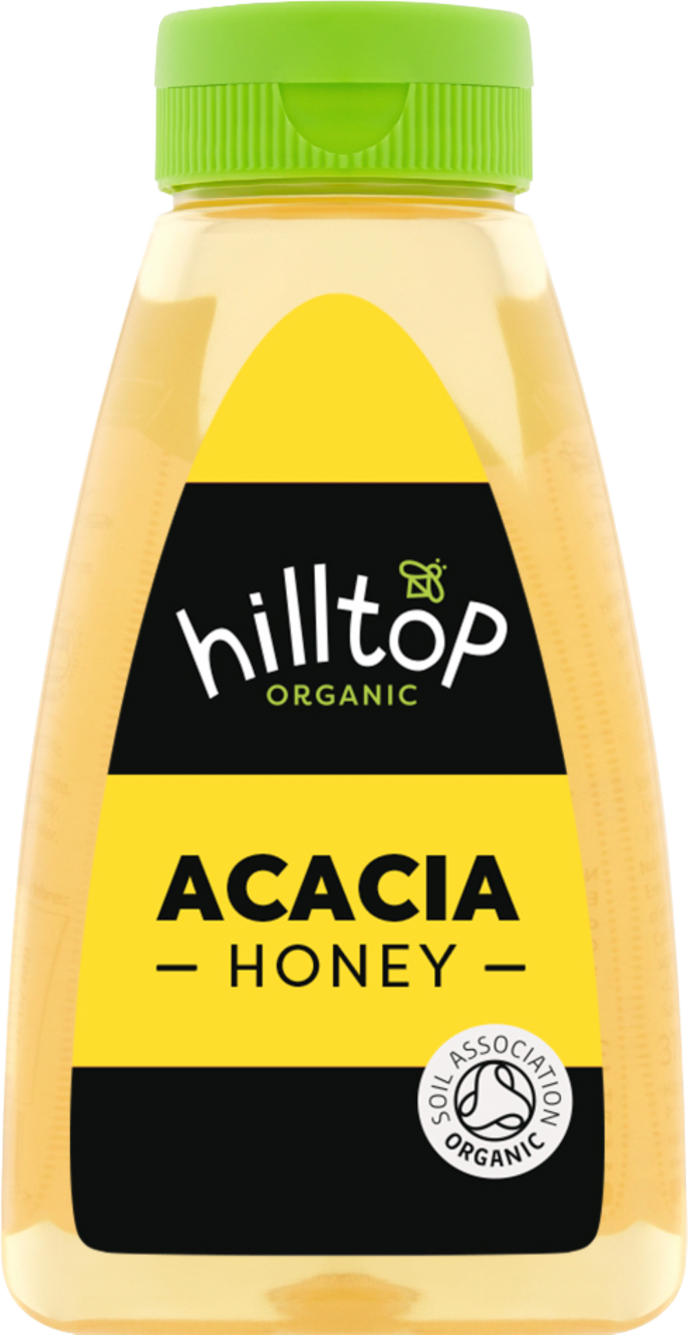 HILLTOP Raw Organic Acacia Honey - Squeezy 370g (5060298570185)