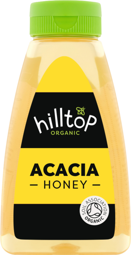 HILLTOP Raw Organic Acacia Honey - Squeezy 370g
