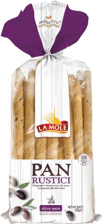 LA MOLE Panrustici Breadsticks - Olives 250g (8008685001154)