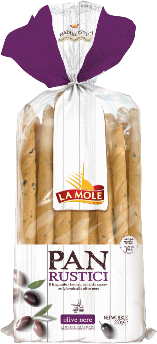 LA MOLE Panrustici Breadsticks - Olives 250g
